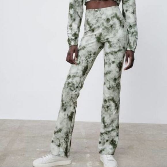 Zara Pants - ZARA Tie-Dye Flared Pants